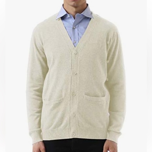 NWT-QUALFORT Mens Cardigan Sweater v5. - Picture 6 of 14